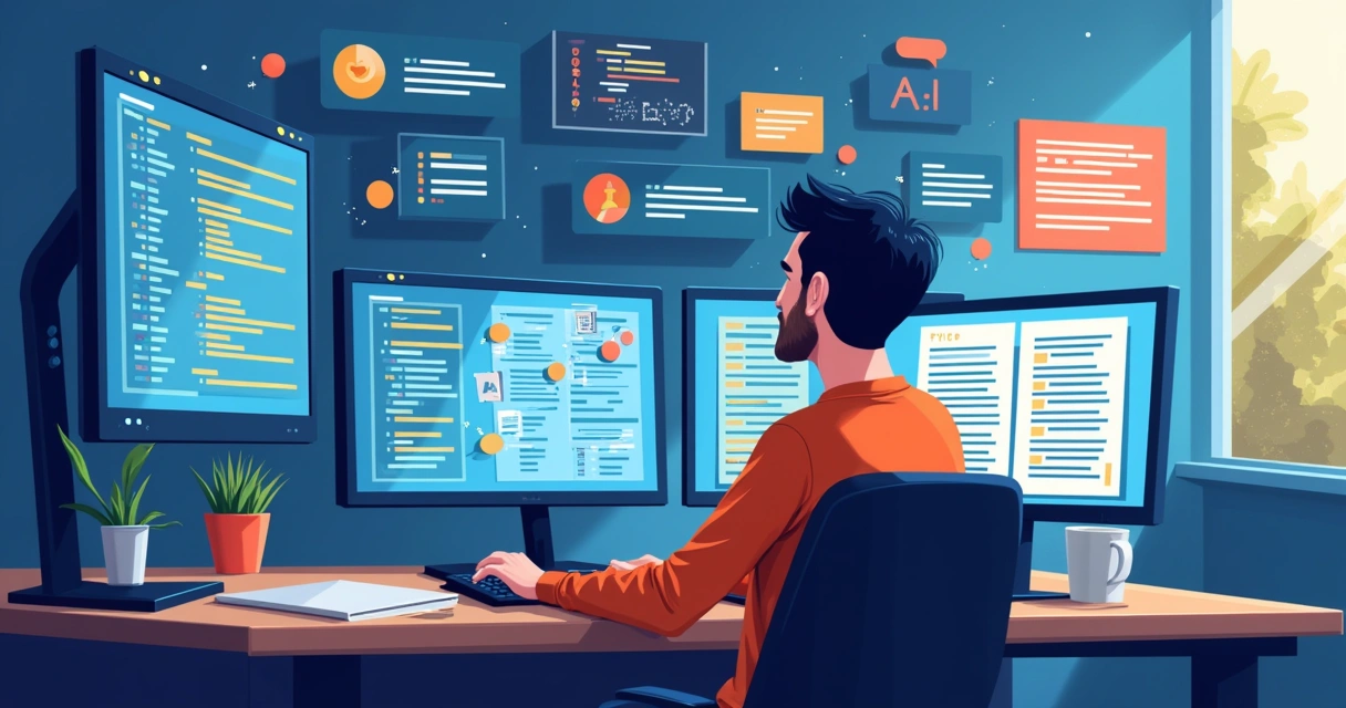 Developer interfacing with AI tools to customize PDF templates 
