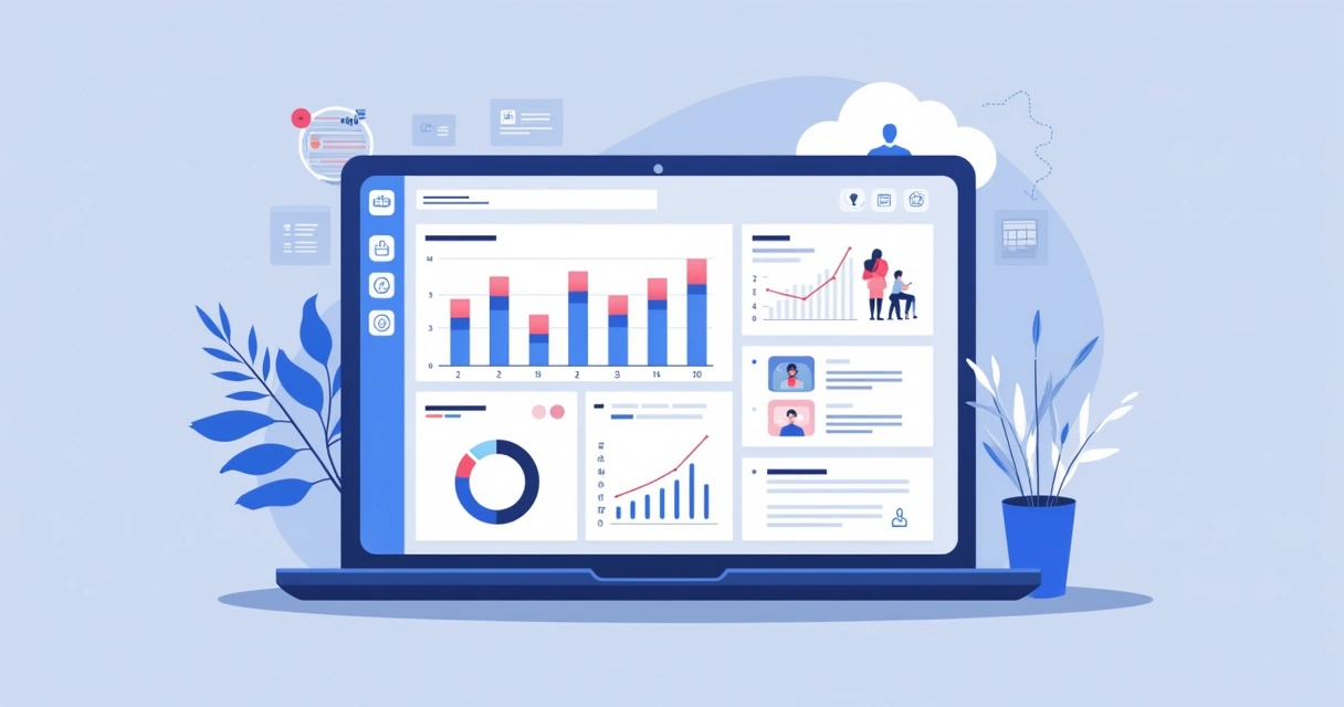 Personalized recommendation dashboard with user data and activity graphs. 