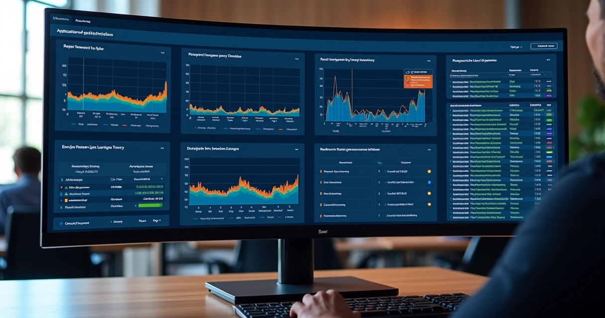 Telemetry dashboard showing traces, metrics, and logs 